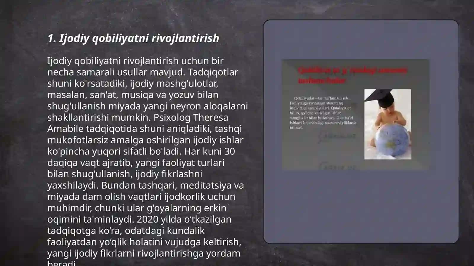 Ijodiy qobiliyatni rivojlantirish 3