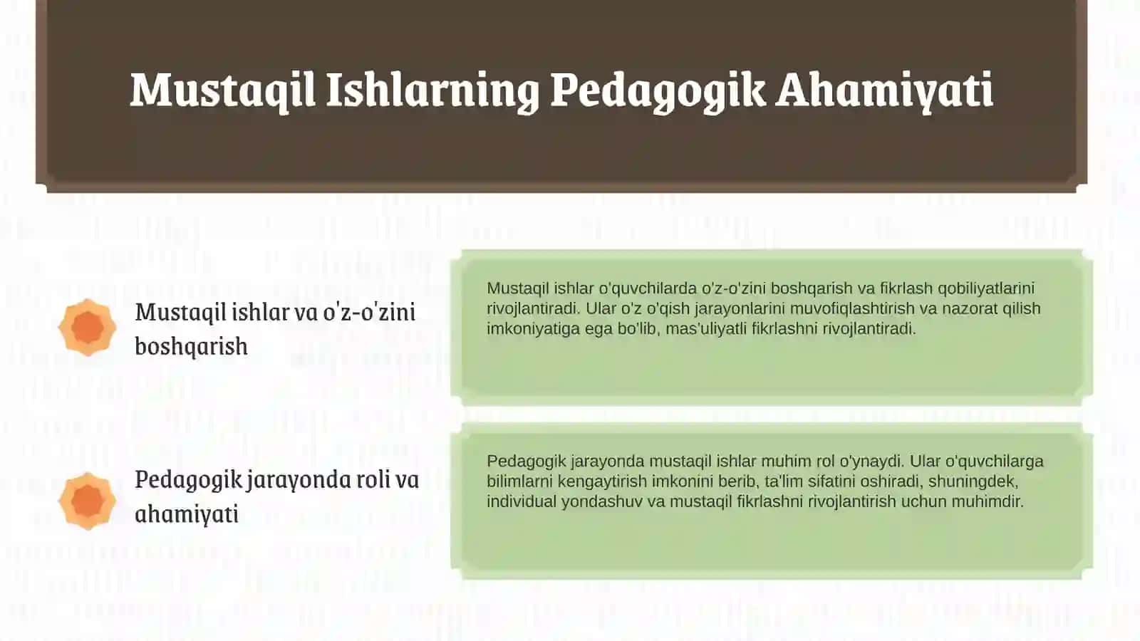 O'quvchilarning mustaqil ishlari 3