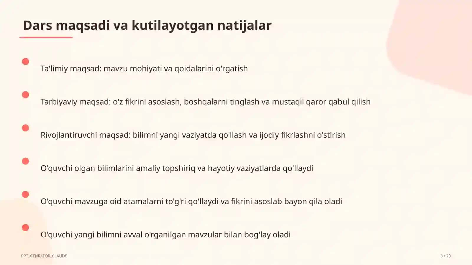Gapning bosh bo'laklari: ega va kesim (8-sinf) 3