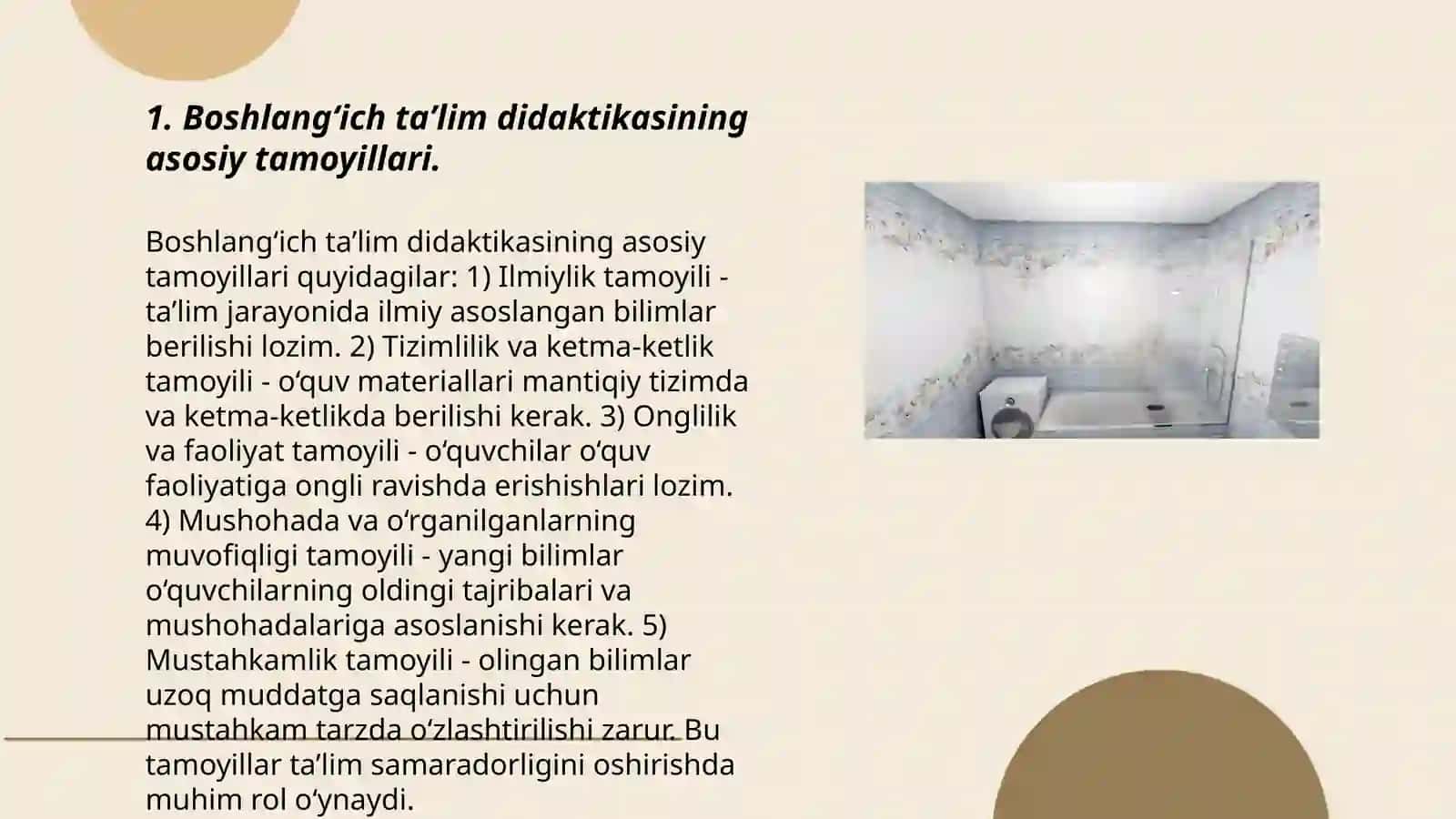 Boshlangʻich taʼlim didaktikasida o'qitishning sifat va samaradorligiga erishish yo'llari.Ta'lim mazmunini belgilab beruvchi meyoriy hujjatlar 3