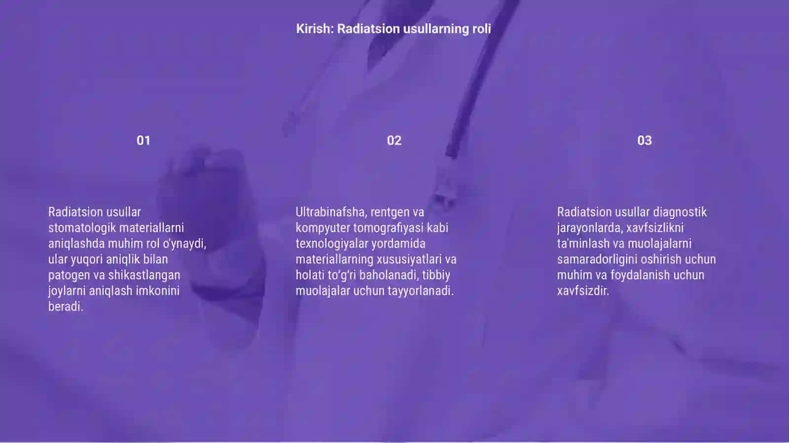 Stomatologik materiallarni tekshirishning radiatsion usullari 3
