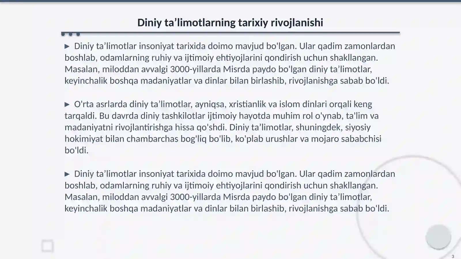 Yangi diniy taʼlimotlar va sektalar paydo bo‘lishining sabablari yo‘nalishlari 3