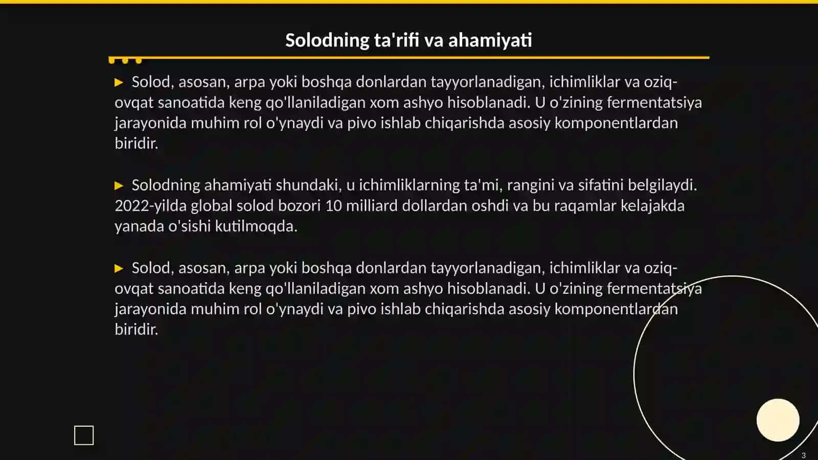 Solod tayyorlash tehnalogiyasi 3