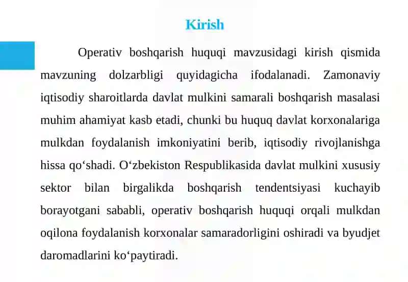 Operativboshqarish huquqi 3