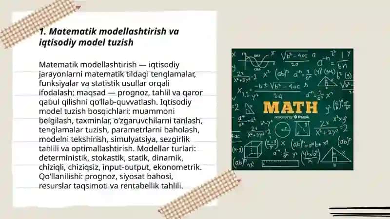 Iqtisodiyotda matematika 3