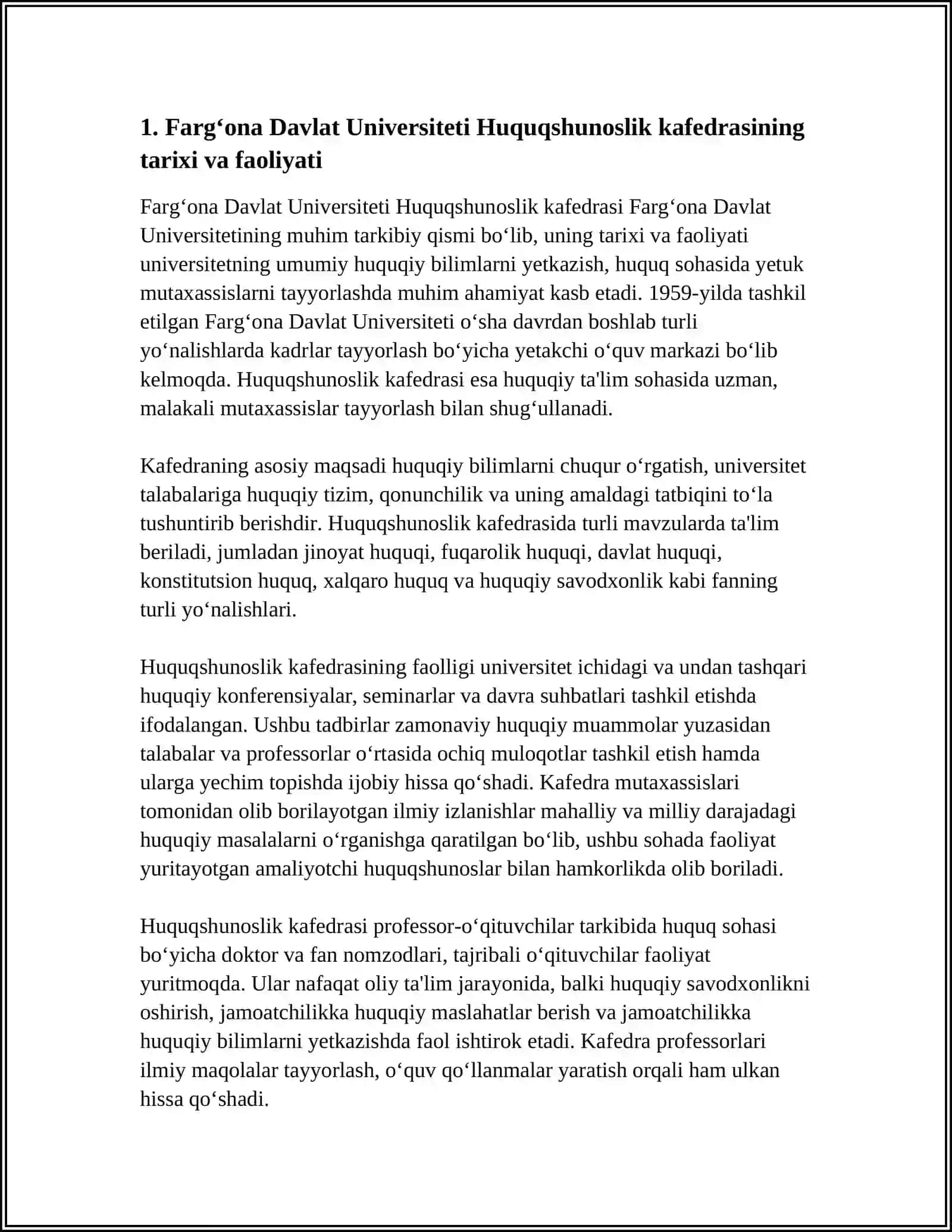 FARG‘ONA DAVLAT UNIVERSITETI HUQUQSHUNOSLIK KAFEDRASU 3