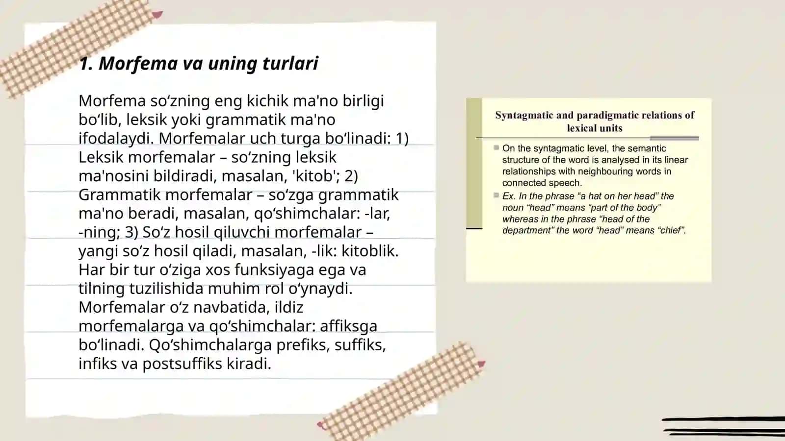 So’zning grammatik ma’nosi va grammatik shakli haqida tushuncha 3