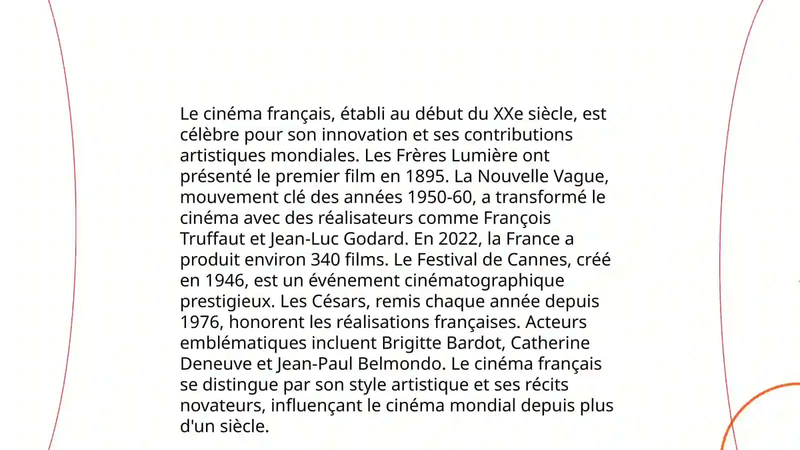 Présentation sur le cinéma français 3