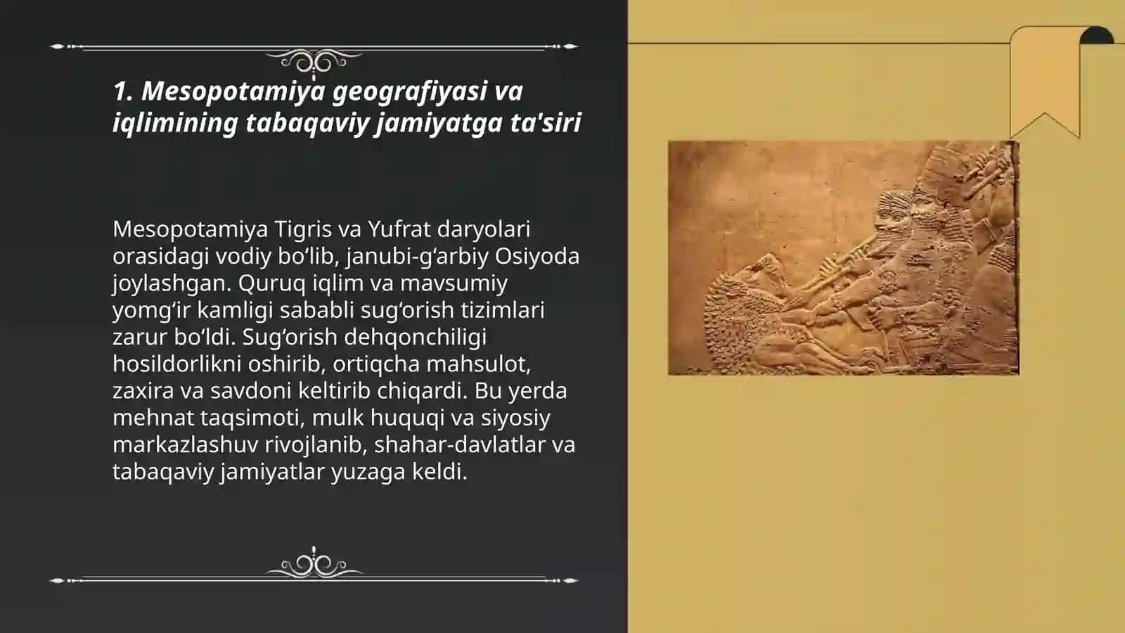 Eng qadimgi Mesopotamiya. Ilk tabaqaviy jamiyat shakllanishining shart-sharoitlari 3