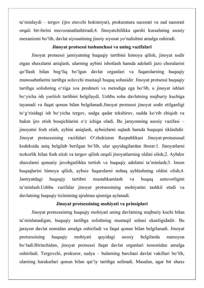 Jinoyat Protsessi Tushunchasi Va Uning Vazifalari 3
