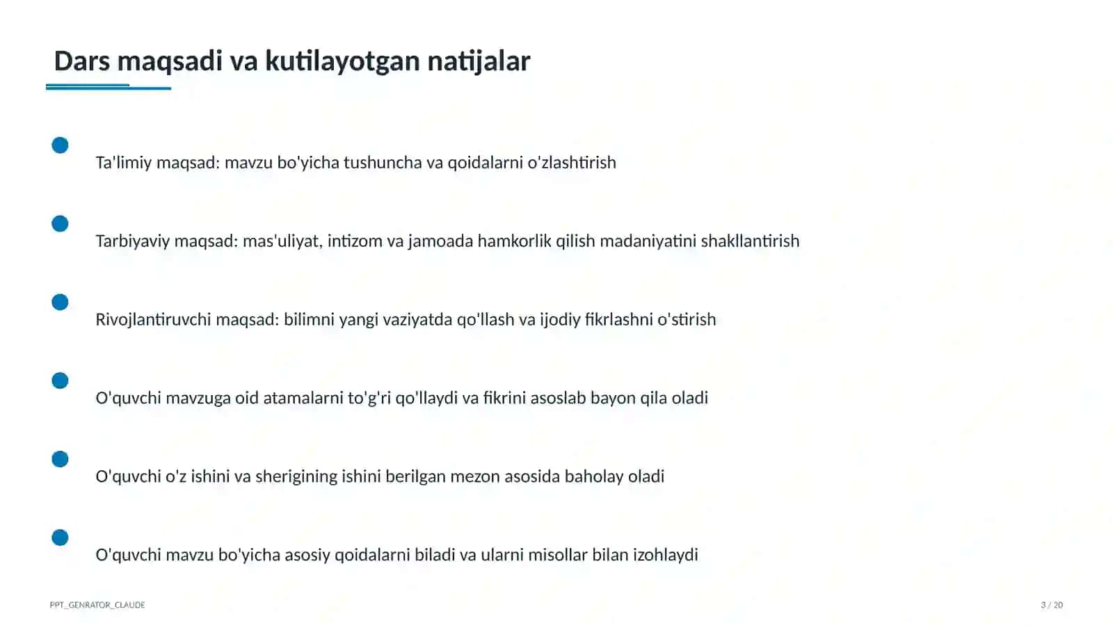 "Dolzarb mavzular — maktab va o'qituvchilar" 3