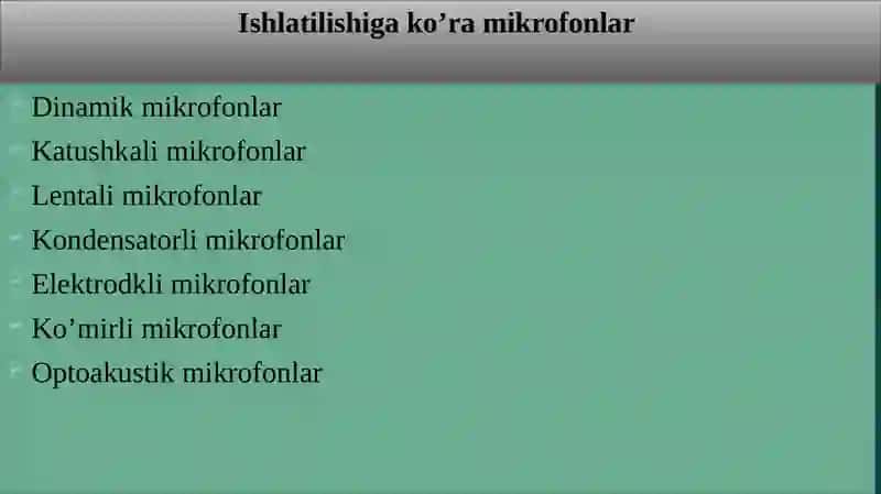Telestudiyalar uchun ovoz uskunalari 3