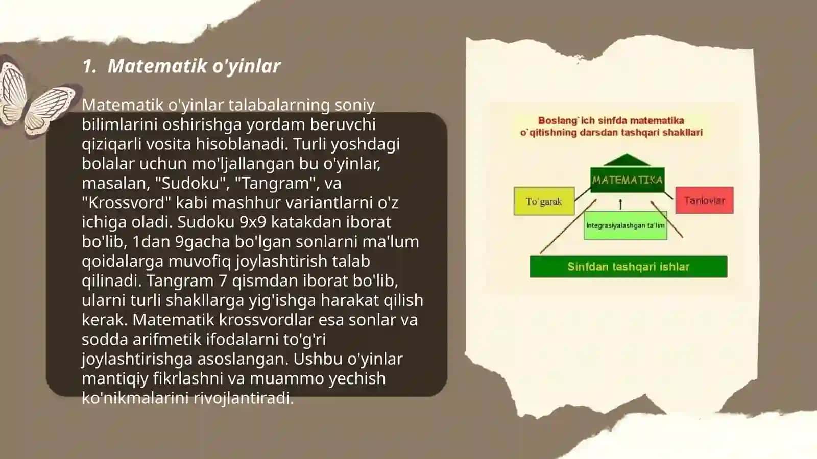 Matematik o'yinlar 3