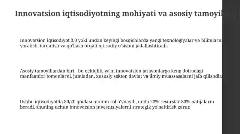 Innovatsion iqtisodiyotda menejment strategiyalari 3