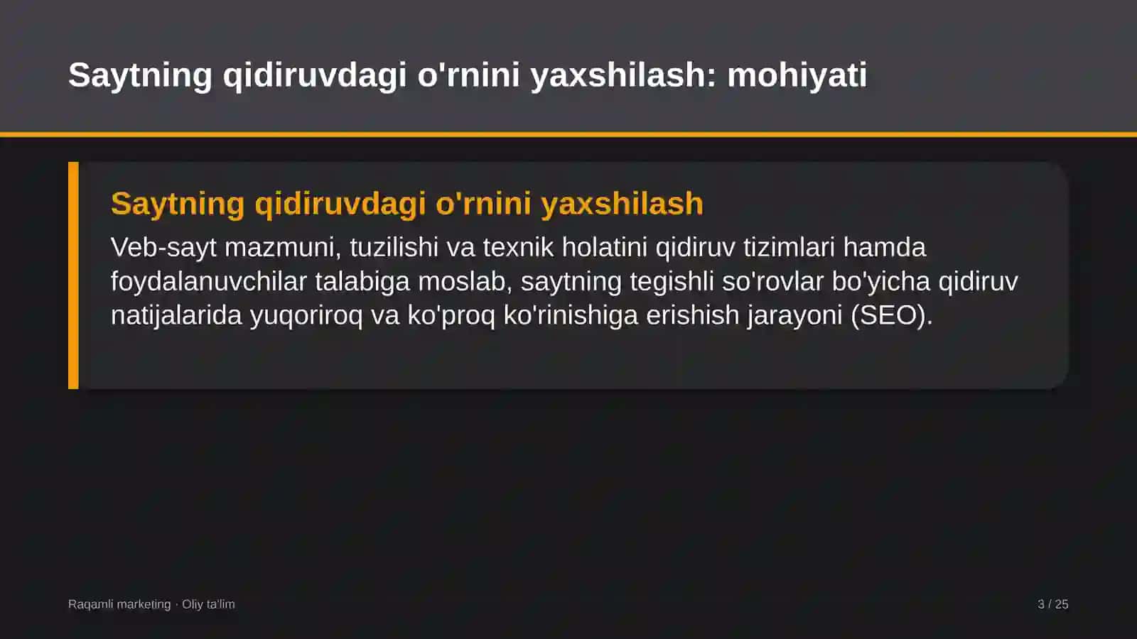 ommaviy axborot vositalarida saytning qidiruvdagi o'rnini yaxshilash 6136 3