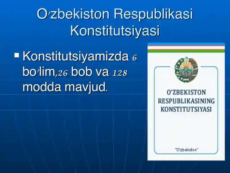 O’zbekiston Respublikasi Konstitutsiyasi 3