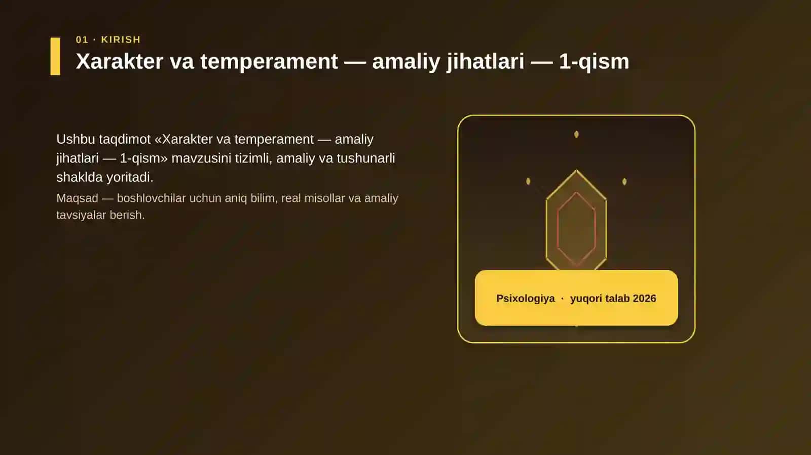 Xarakter va temperament — amaliy jihatlari — 1-qism 3