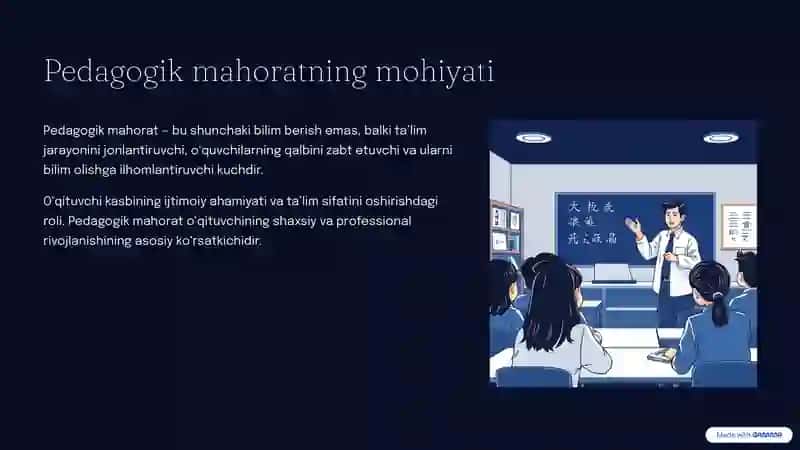 Pedagogik mahorat haqida tushuncha, fanning asosiy vazifalari va tarkibiy qismlari 3