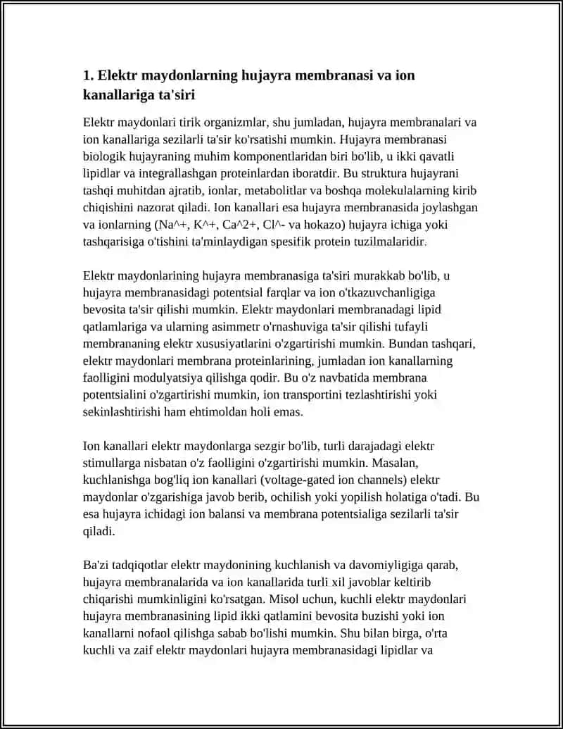ELEKTR VA MAGNIT MAYDONLARNI TIRIK ORGANIZIMLARGA TA'SIRINI O'RGANISH 3