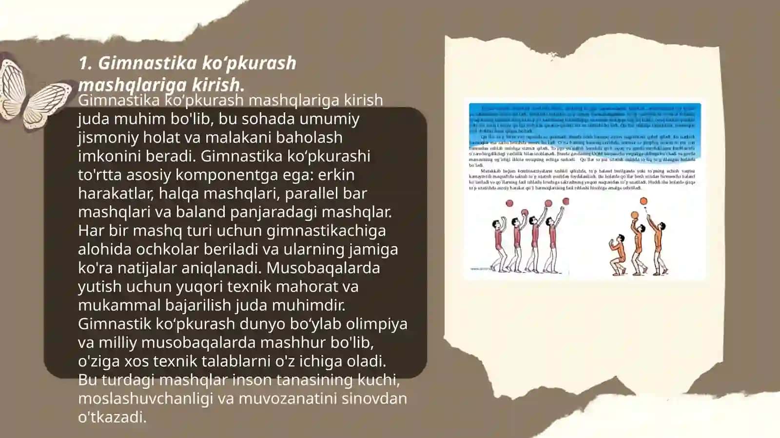 Gimnastika koʻpkurash mashqlariga oʻrgatish usullari va xususiyatlari 3