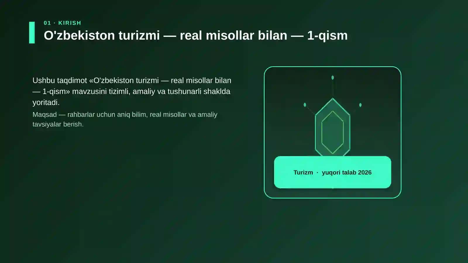 O'zbekiston turizmi — real misollar bilan — 1-qism 3