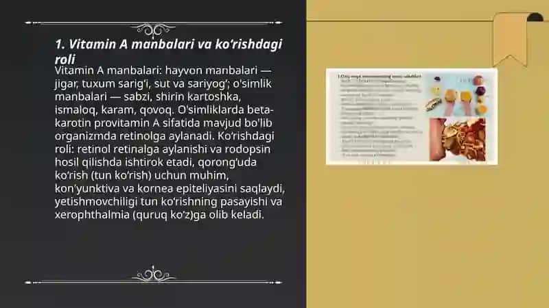 Oziq ovqat vitaminlar va ularning vazifalari 3
