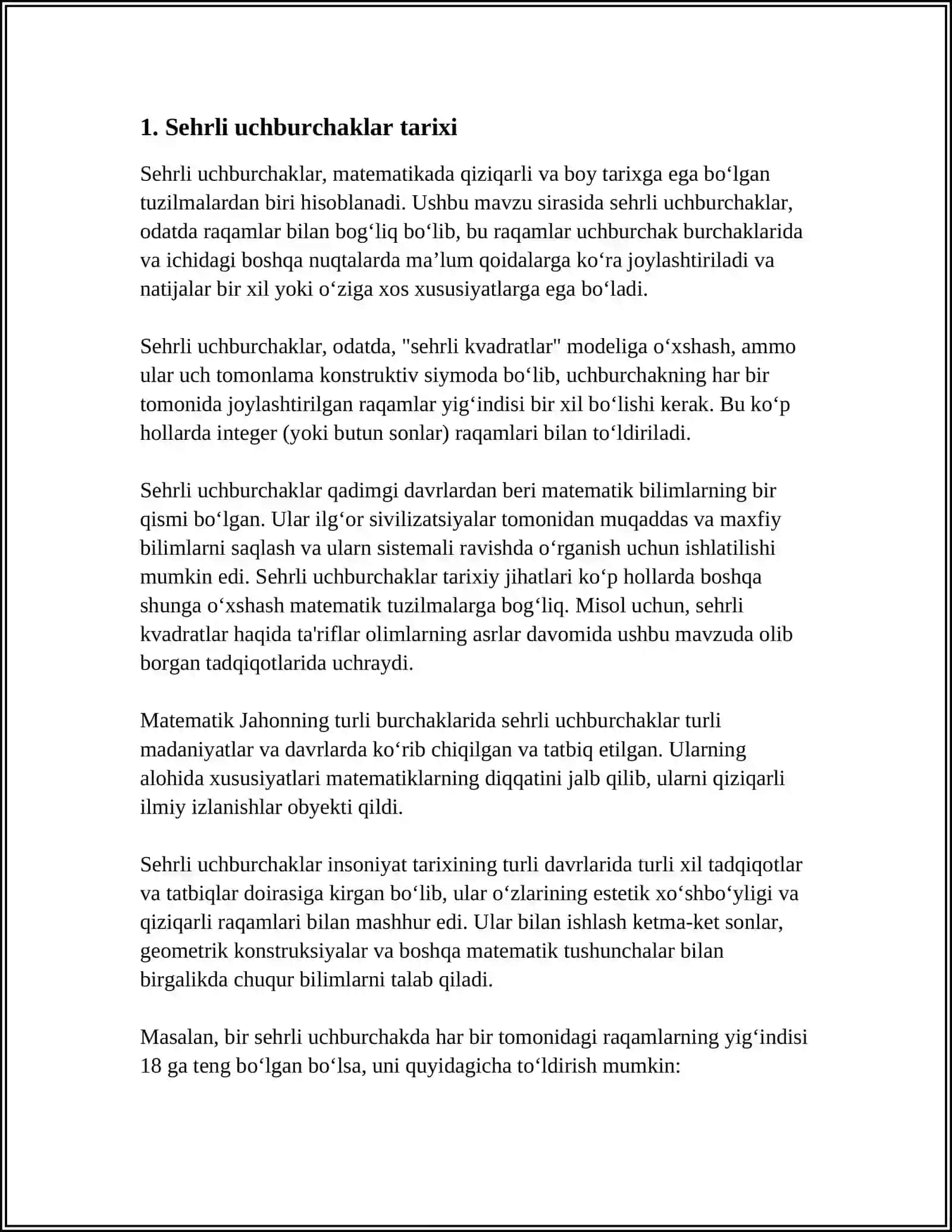 SARMOYA KIRITISHNING "SEHRLI UCHBURCHAGI" 3