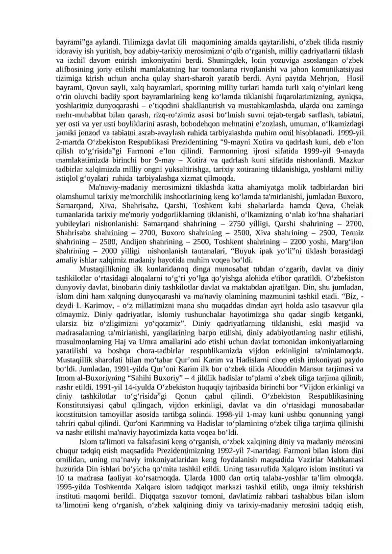 O‘zbekistondagi Ma'nviy va Madaniy Taraqqiyot 3