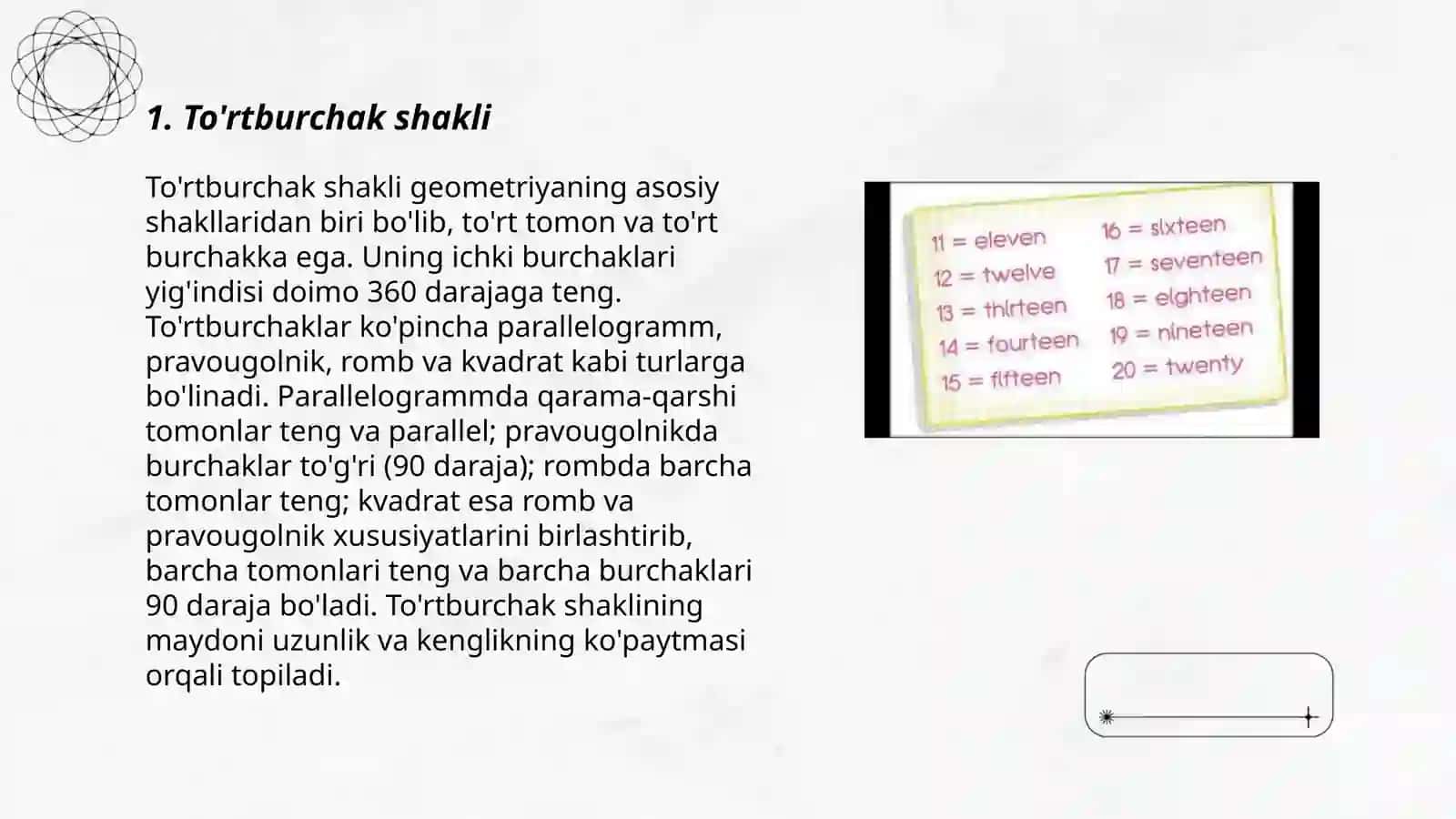 Matematikdan sinfdan tashqari ishlar krossvordlari 3