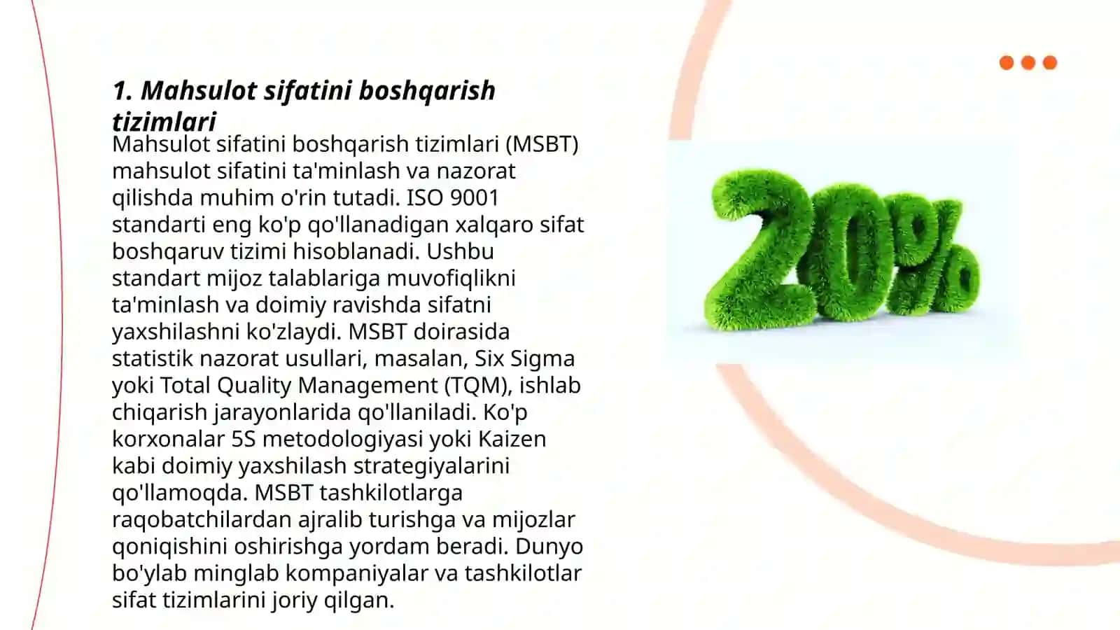 Mahsulot sifatini boshqarish tizimlari 3