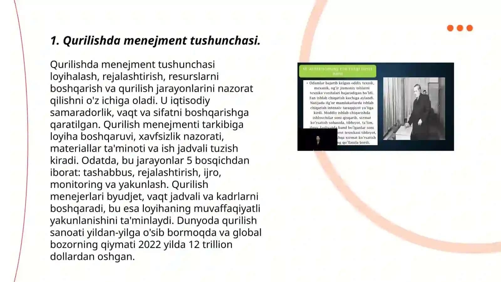 Qurulishda menejment fanining asosiy maqsadi va vazifalari predmeti va obyekti 3