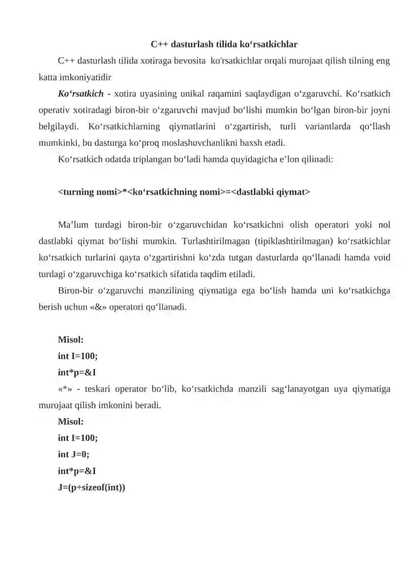 C++ ALGORITMIK TILIDA STANDART FUNKSIYALAR 3