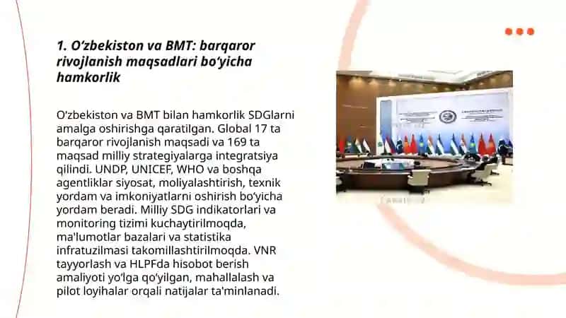 Oʻzbekistonning xalqaro tashkilotlari bilan xamkorlik aloqalari 3