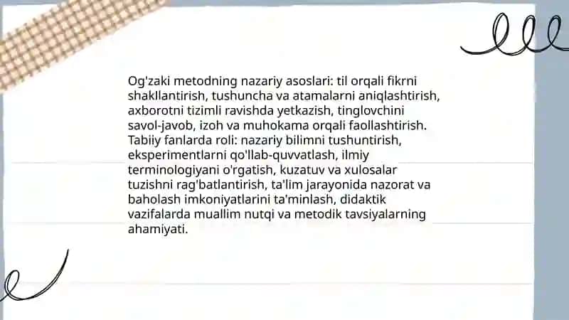 Og'zaki Metodlar 3