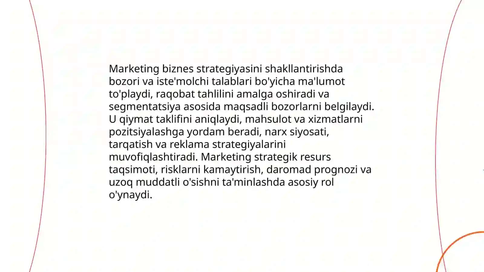 Biznes jarayonlarini tashkil etishda marketingning òrni 3
