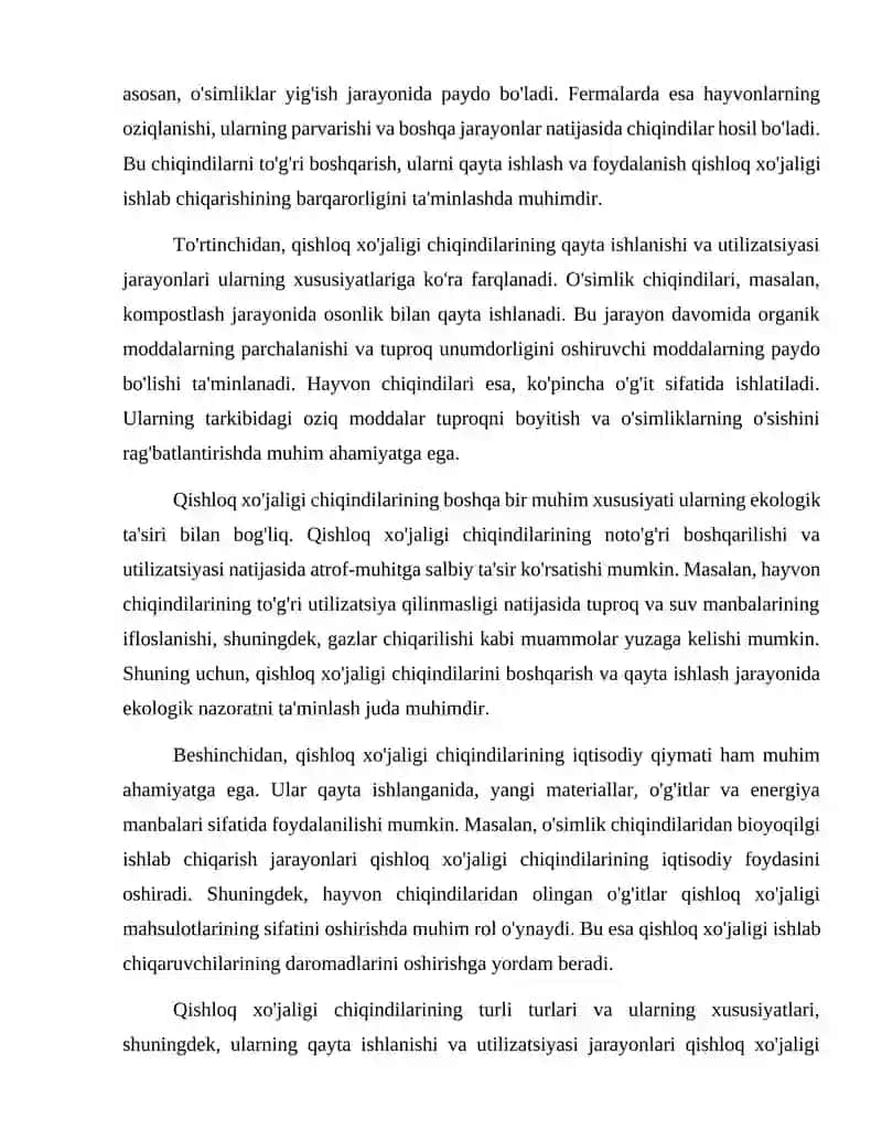 Qishloq xo'jaligi chiqindilarining turlari va ularning xususiyatlari 3