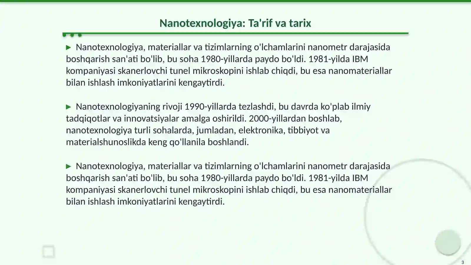 Nanotexnologiya va u asosida polimerlar sintez qilish usullari 3
