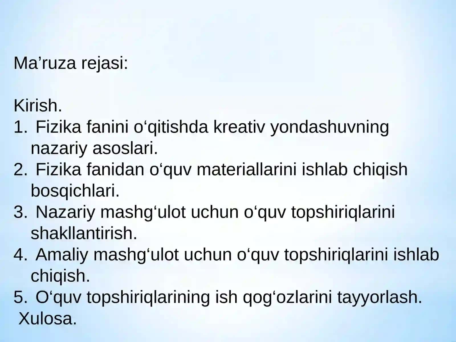 Fizika fanidan o‘quv materiallarini tayyorlashga kreativ yondashuv 3
