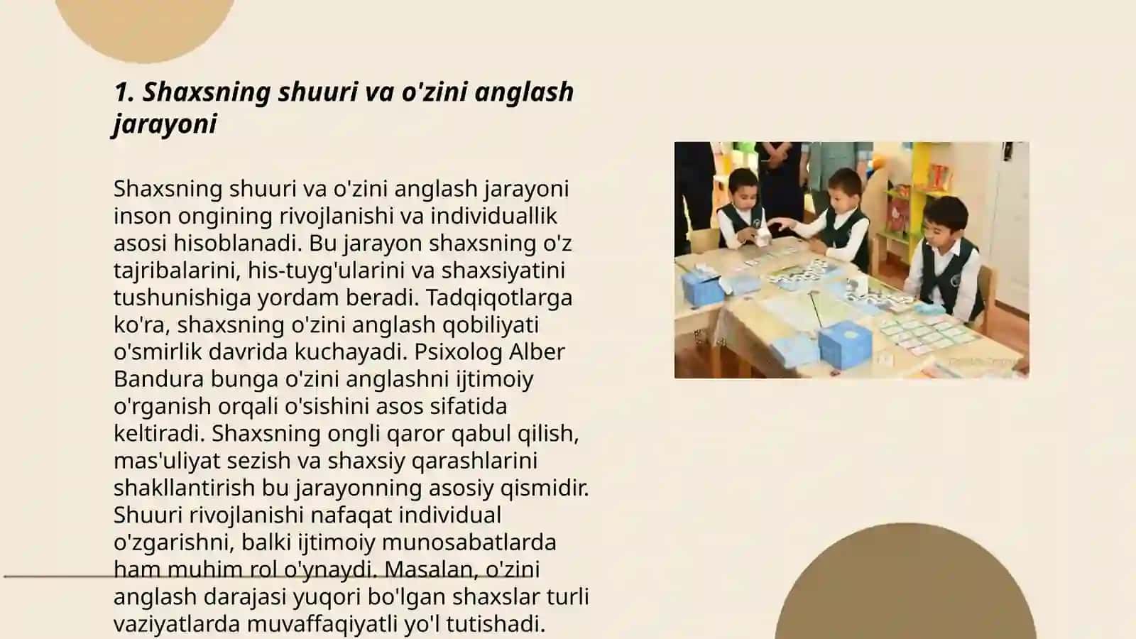 Shaxsning rivojlanishi tarbiyasi va ijtimoiylashuvi 3