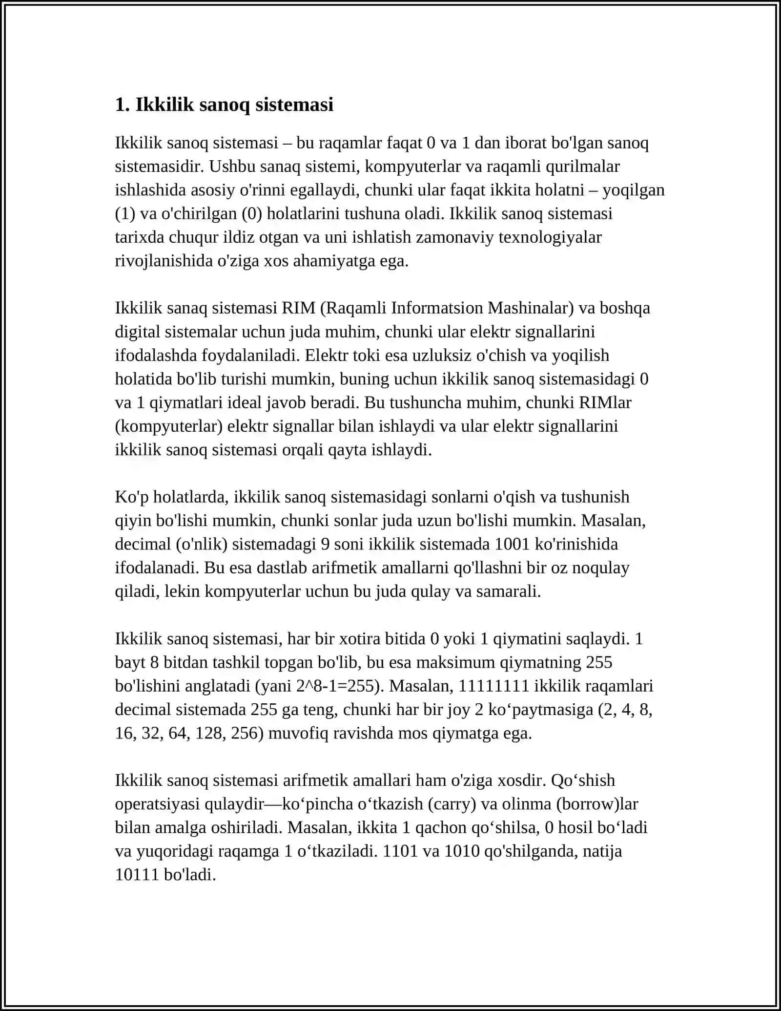 Sanoq Sistemalari 3
