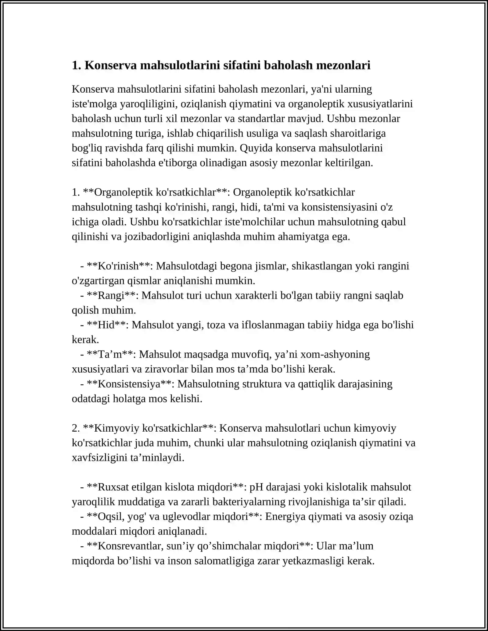KONSERVALANGAN VA TUZLANGN MEVALARGA QÓYILGAN TALABLARNI ÓRGANISH 3