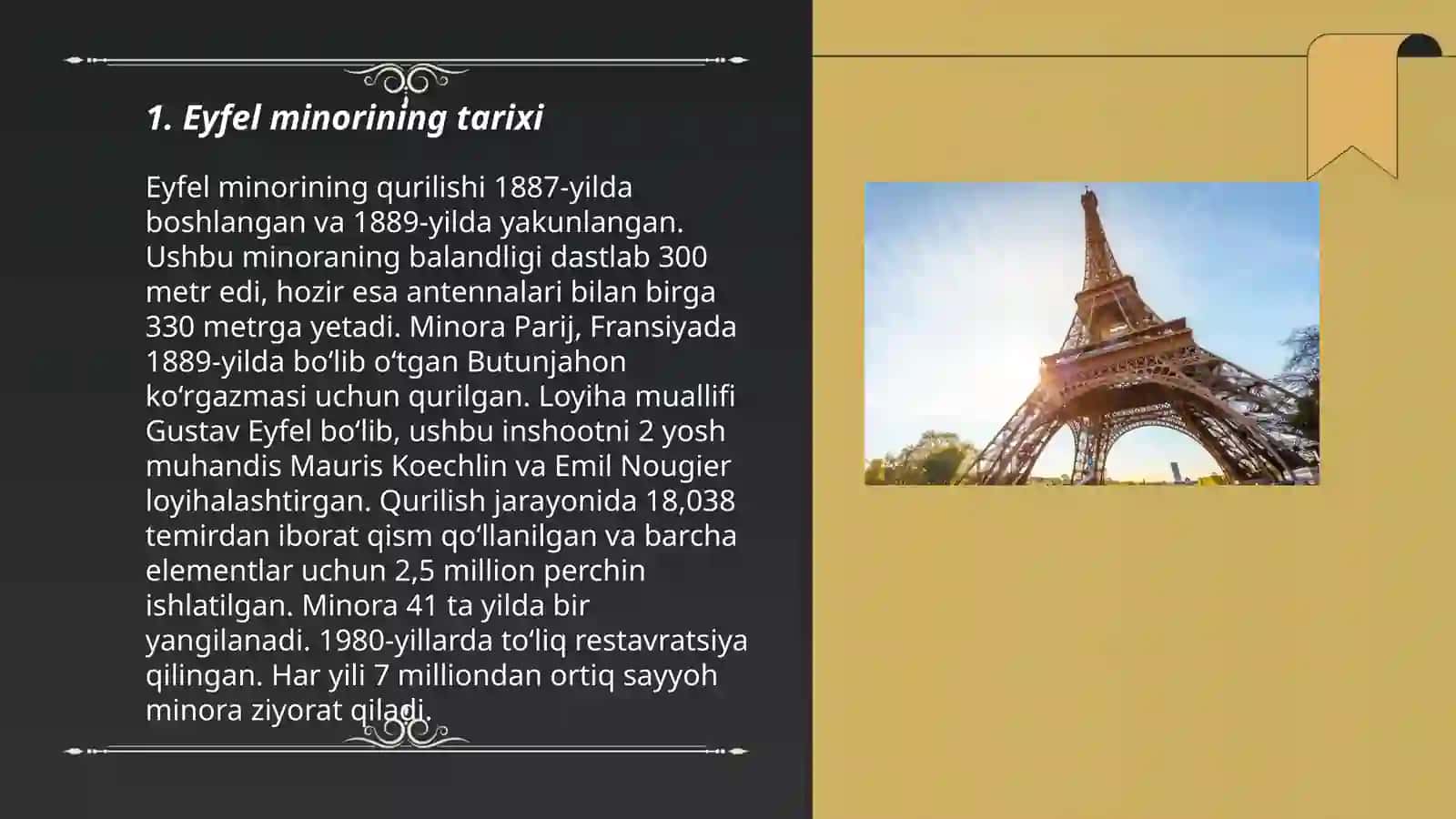 Eyfel minori tarixi 3