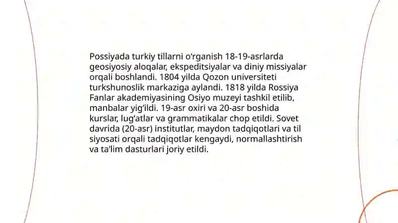 Possiyada turkiy tillarni oʻrganish tadqiqi 3