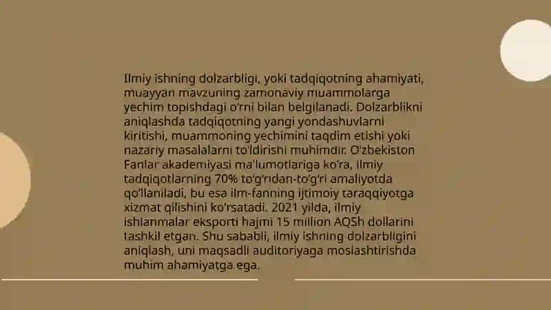 Ilmiy ishga taqriz namunasini yozish 3