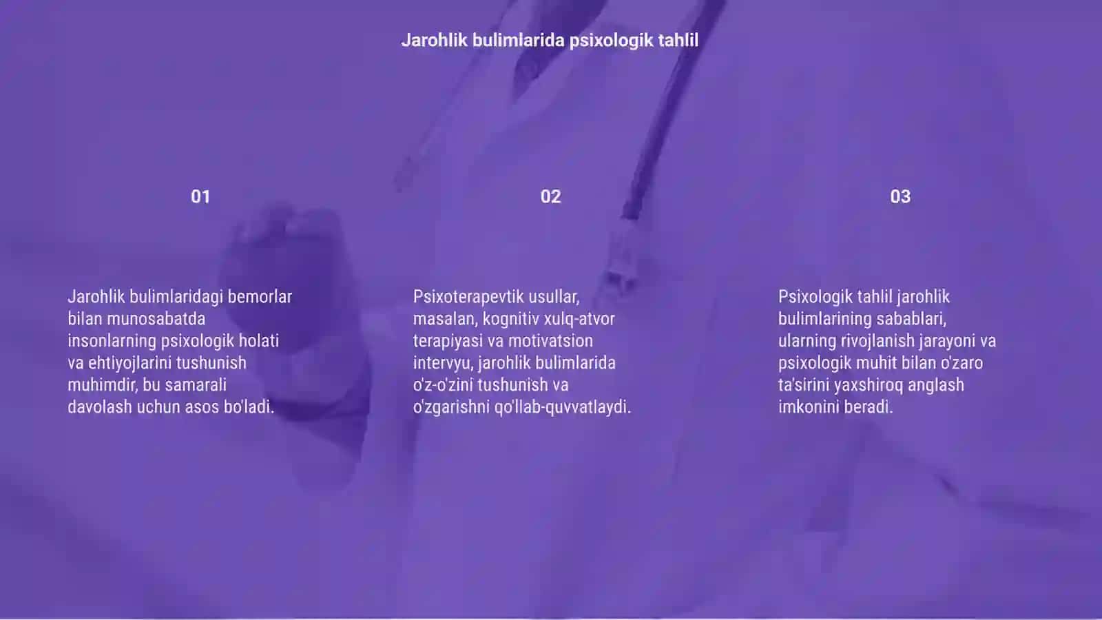 Jarohlik bulimlaridagi bemorlar bilan munosabatda bulish psixalogiyasi 3
