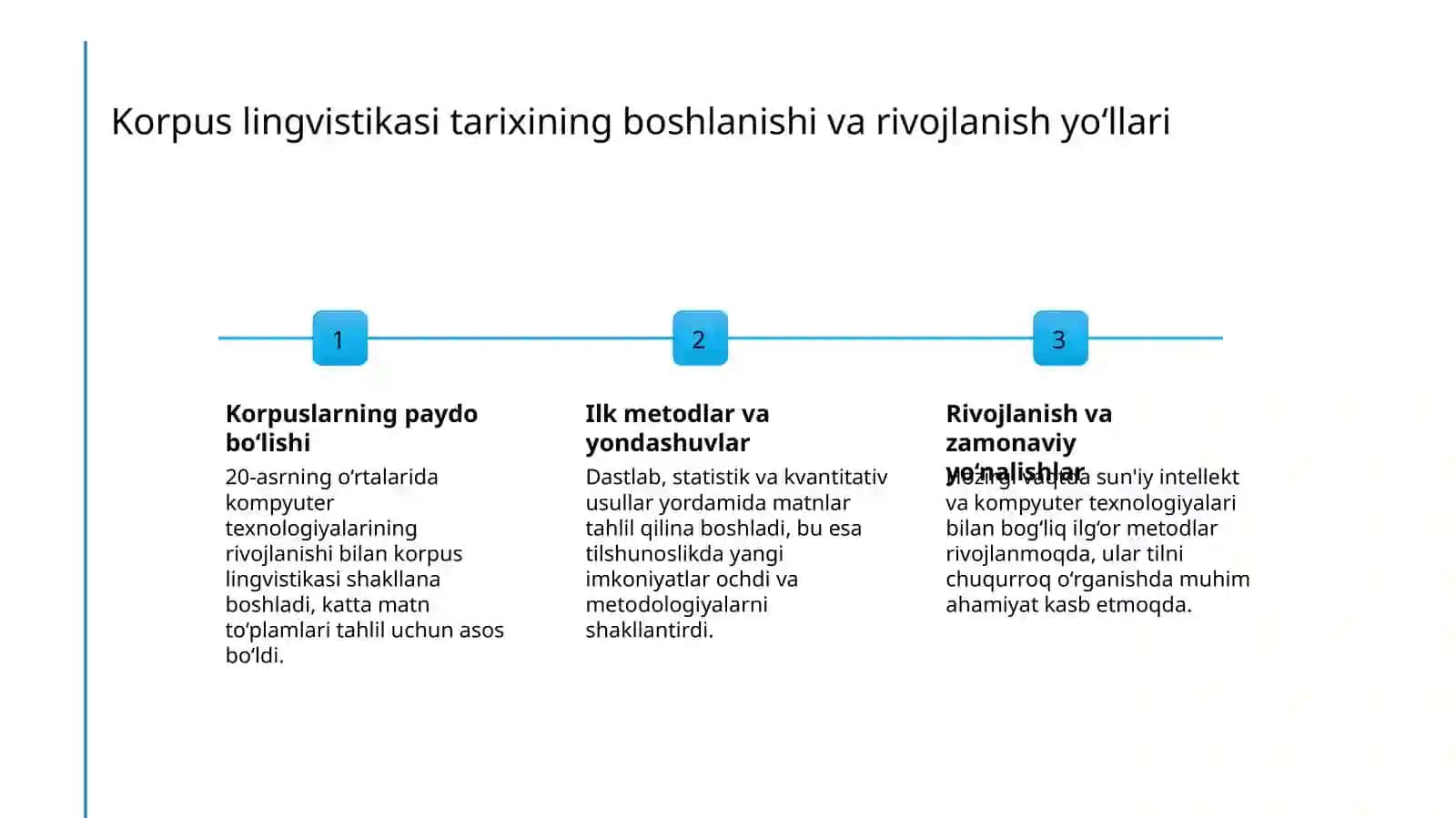 Korpus lingvistikasining rivojlanishi 3