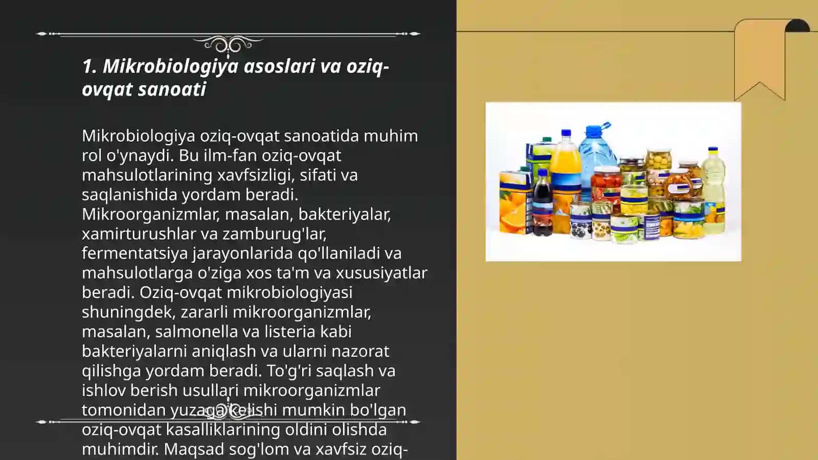 Mikroorganizmlarning oziq-ovqat sanoatida tutgan òrni 3