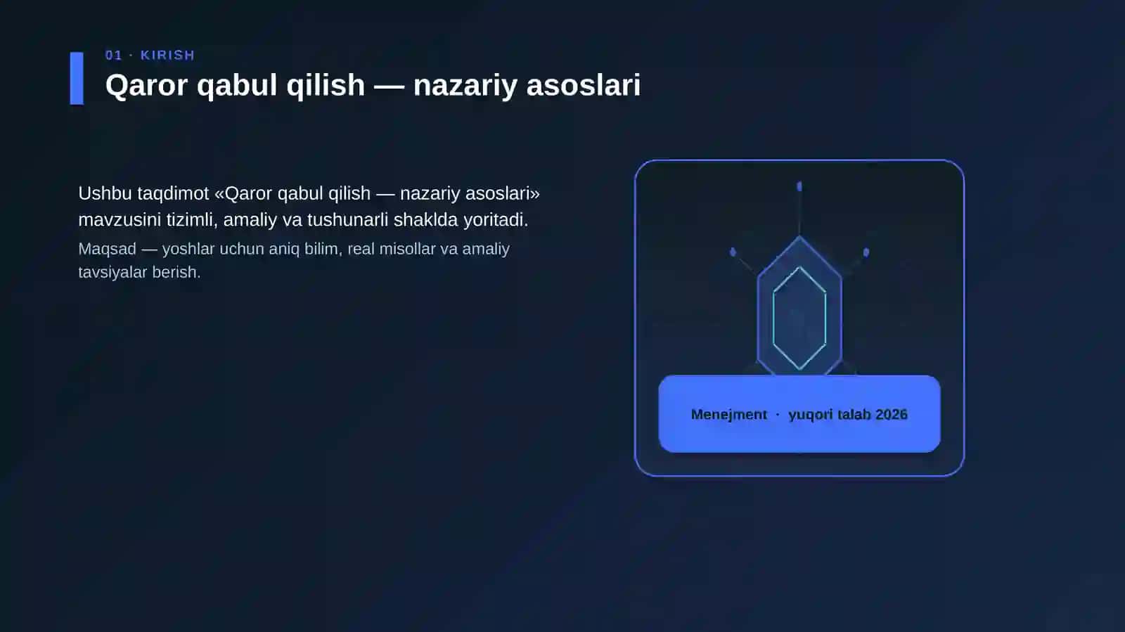 Qaror qabul qilish — nazariy asoslari 3
