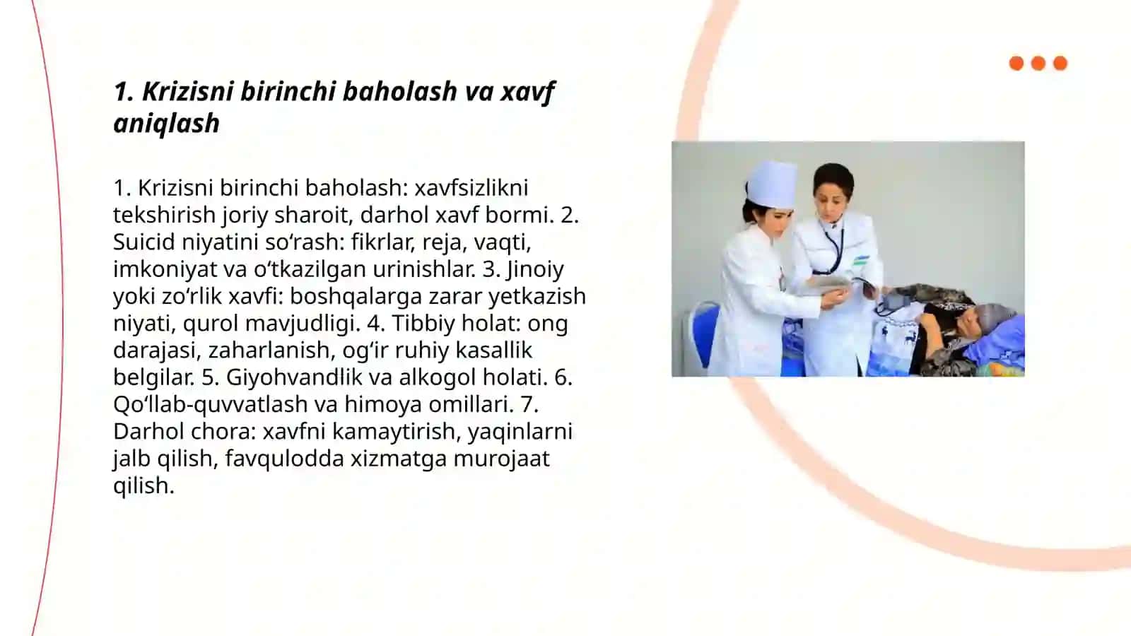Krizis holatda bo'lgan bemorga maslahat berish 3