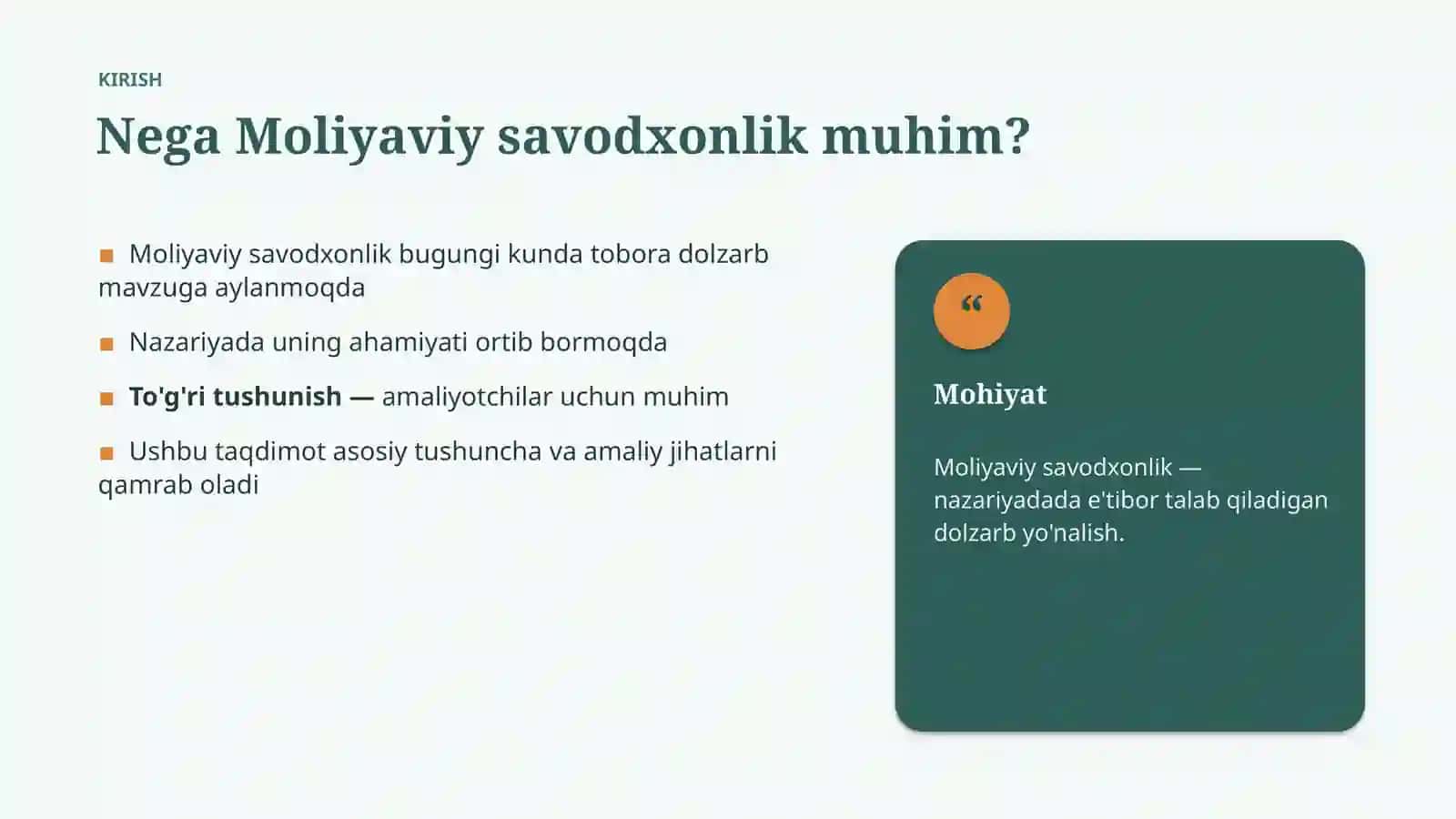 Moliyaviy savodxonlik 3